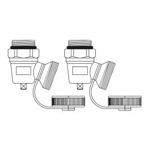 Zawór spustowy grzybkowy kątowy z uszczelnieniem oringowym (2szt) 